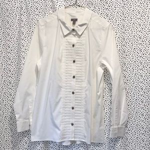 J. Jill White Blouse with front detail